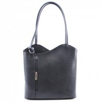 Leather Shoulder Bag/Backpack Grey