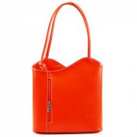 Leather Shoulder Bag/Backpack Orange
