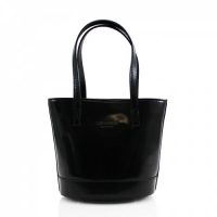 Bucket Style Leather Bag Handbag Black