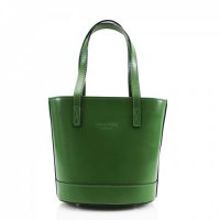Bucket Style Leather Bag Handbag Green