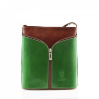 Small Cross Body Leather Bag Handbag Green Brown
