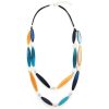 Colour Layer Necklace - Mustard Yellow/Blue