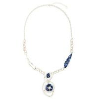 Long Necklace - Navy