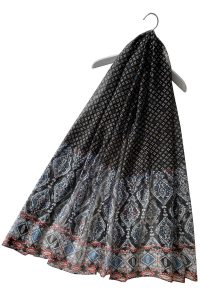 Black Moroccan Style Scarf