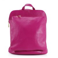 Fuschia Leather Backpack