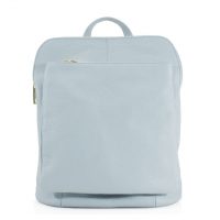 Light Blue Leather Backpack