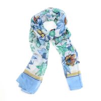 turquoise floral scarf