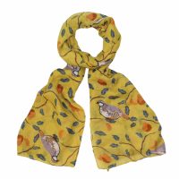 yellow partridge scarf
